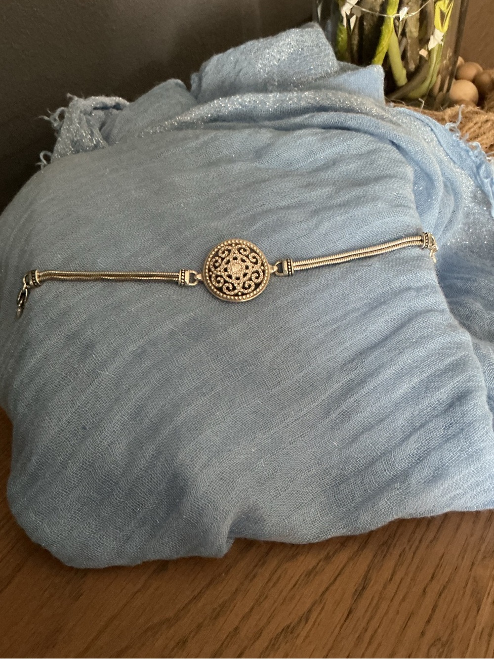 Brighton Vintage Illumina Crystal Silver Bracelet